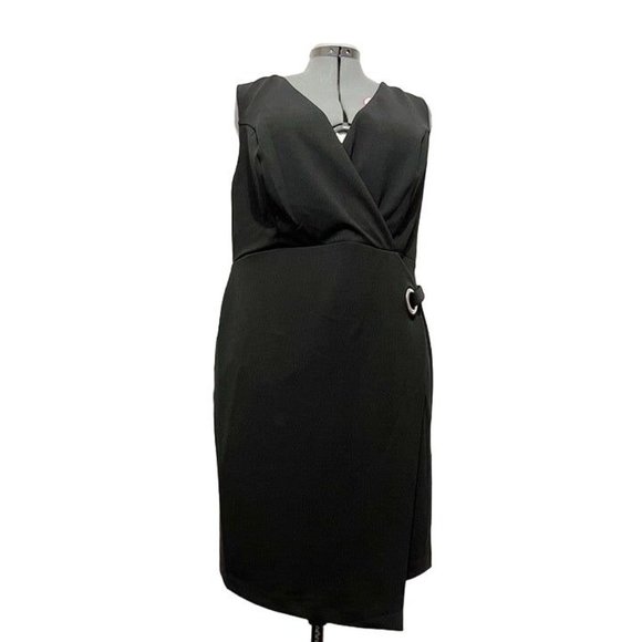 Rebel by Rebel Wilson NWOT Sz 1X Faux Wrap Surplice Neckline Lined  Dress - Picture 5 of 7